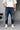 Black Island Jeans 17509 Blau Used Look – Frontansicht, Herren Slim Fit