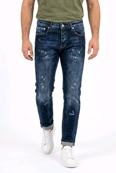 M2Napoli Jeans M-129 Slim Fit Denim – Frontansicht | GMILANO Fashion Basel