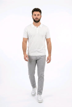 Polo Tony Moro Weiss Made in Italy – Frontansicht | GMILANO Fashion Basel