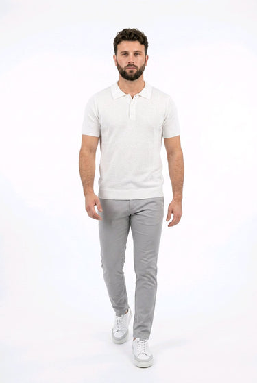 Polo Tony Moro Weiss Made in Italy – Frontansicht | GMILANO Fashion Basel
