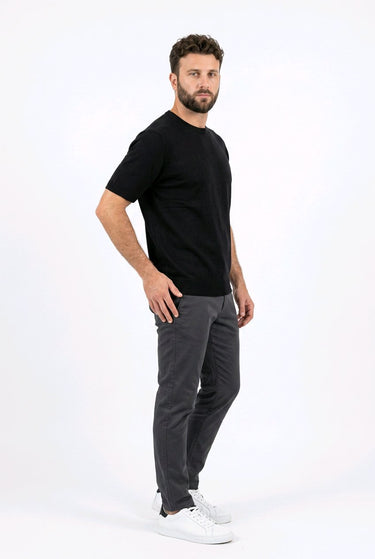 Tony Moro T-Shirt Schwarz Made in Italy – Seitenansicht | GMILANO Fashion