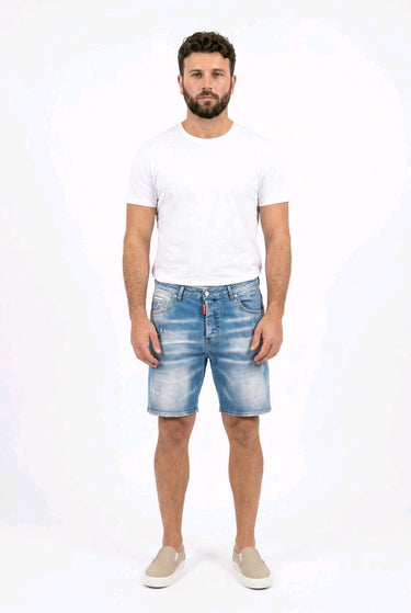 G2FIRENZE Short Jeans Mod.Crystal – Herren Denim-Shorts mit Crystal-Waschung, 97% Baumwolle, Made in Italy | GMILANO Fashion Basel