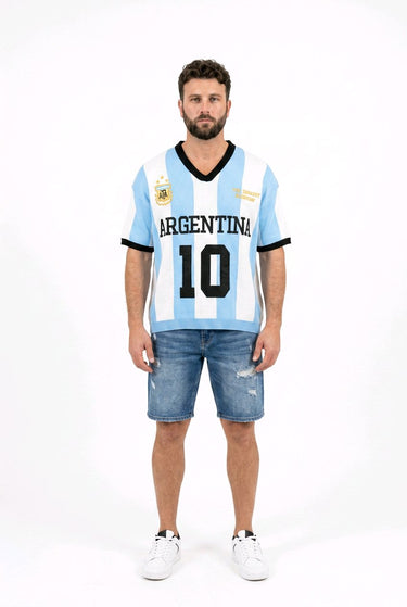 IKAO World Cup Argentina T-Shirt – Streetwear Fussball Design Argentinien, 100% Acryl | GMILANO Fashion Basel