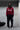 Black Island Pressure Polo-Strickpullover Rot-Schwarz gestreift – Frontansicht | GMILANO Fashion #Farbe_Rot