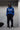 Black Island Pressure Polo-Strickpullover Blau-Schwarz gestreift – Frontansicht | GMILANO Fashion #Farbe_Blau