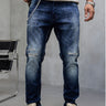 Black Island Destroyed Jeans 17370 Blau – Frontansicht, Herren Slim Fit