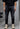 Black Island Jeans 17404 Schwarz mit Farbspritzern – Frontansicht, Herren Slim Fit