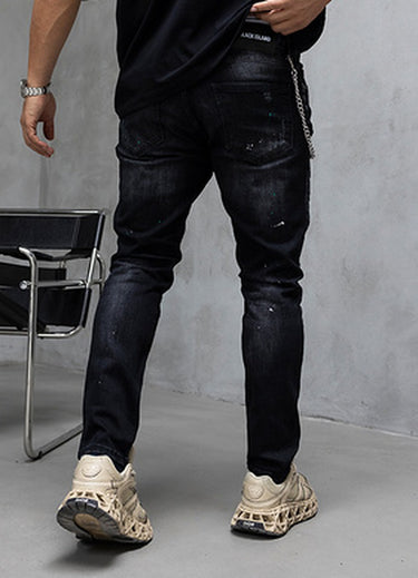Black Island Jeans 17404 Schwarz – Rückansicht