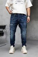 Black Island Jeans 17509 Blau Used Look – Frontansicht, Herren Slim Fit