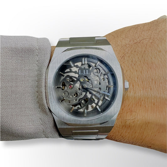 L.J.L Skeleton Watch Edelstahl 40mm