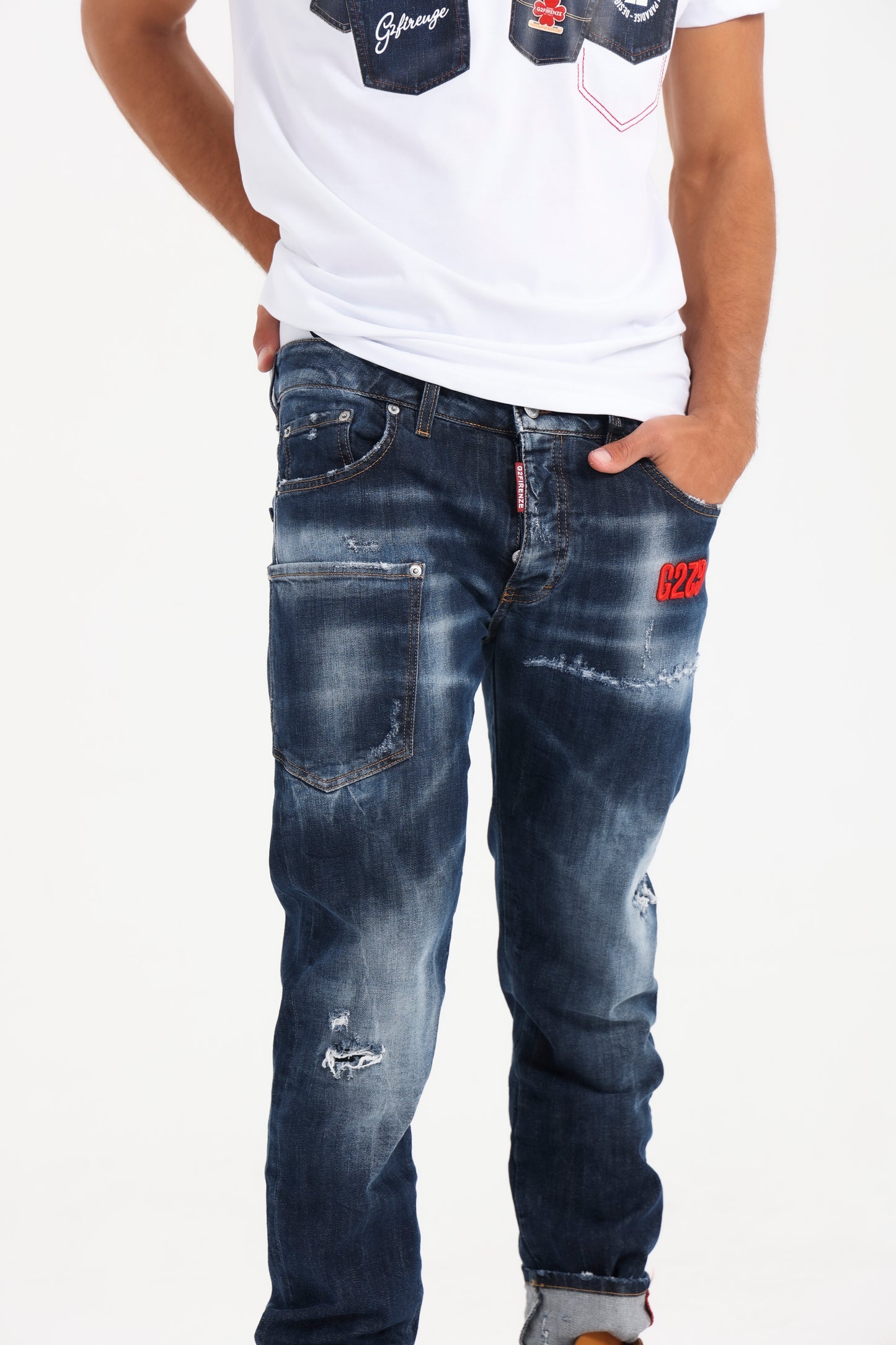 G2Firenze Mod. Three Pocket Blue Slim Fit