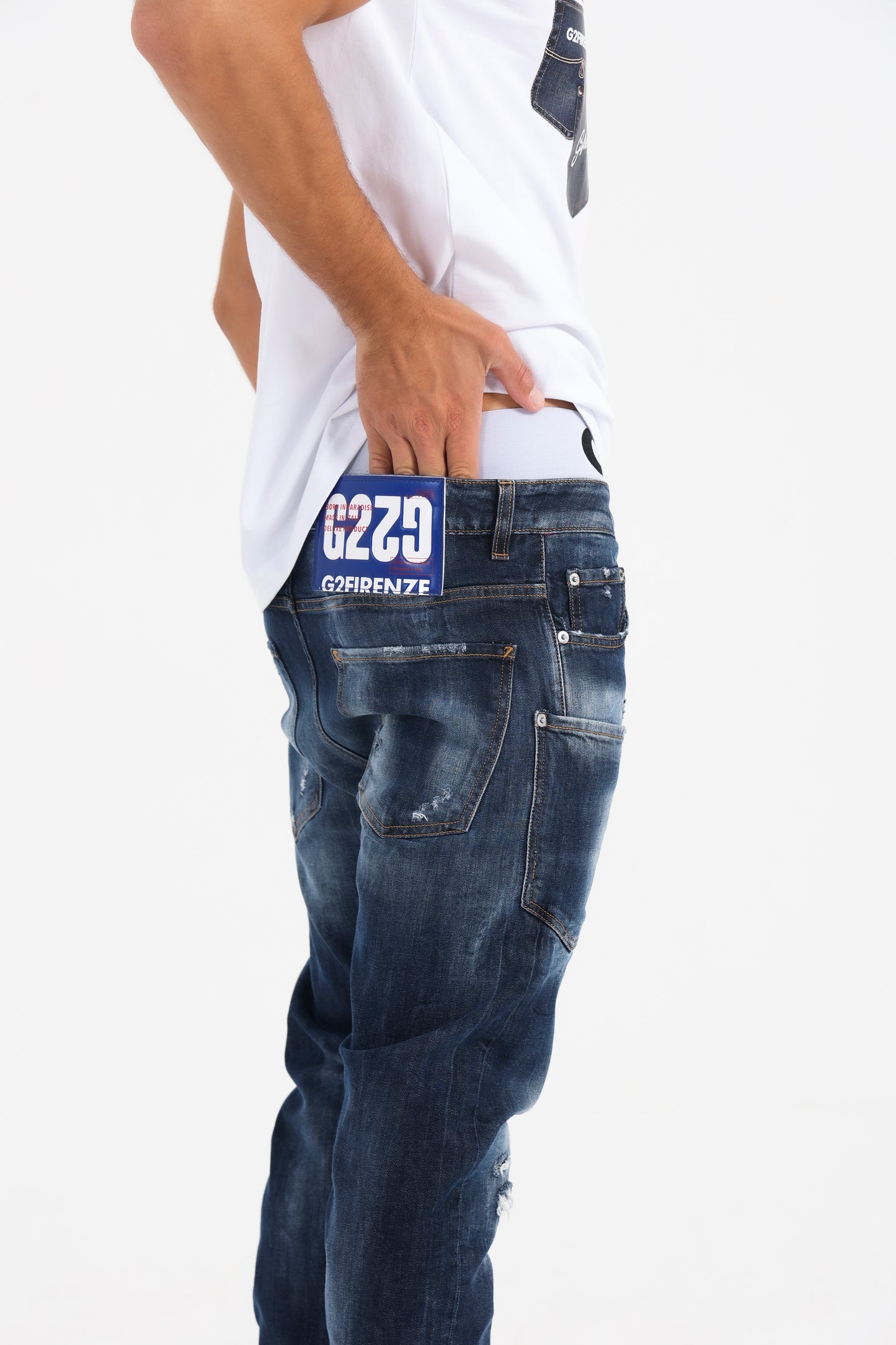 G2Firenze Mod. Three Pocket Blue Slim Fit