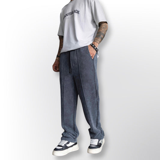 Black Island Washed Jogger Pants Gray 1790