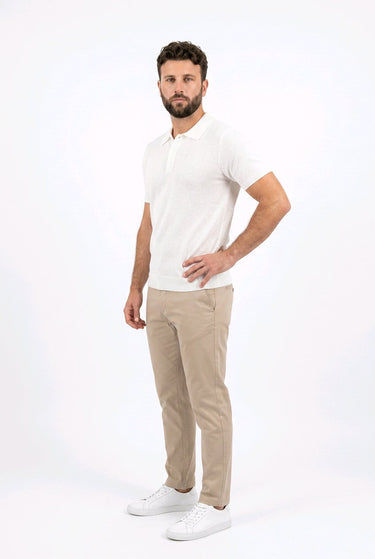 Polo Tony Moro Weiss Made in Italy – Seitenansicht | GMILANO Fashion