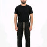 Schwarze Pantalacci Hose Made in Italy – Detailansicht, hochwertiger italienischer Schnitt | GMILANO Fashion Basel
