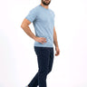 Tony Moro T-Shirt Babyblau Made in Italy – Seitenansicht | GMILANO Fashion