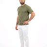 Tony Moro T-Shirt Militärgrün Made in Italy – Seitenansicht | GMILANO Fashion