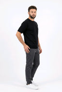 Tony Moro T-Shirt Schwarz Made in Italy – Seitenansicht | GMILANO Fashion