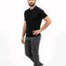 Polo Tony Moro Schwarz Made in Italy – Seitenansicht | GMILANO Fashion