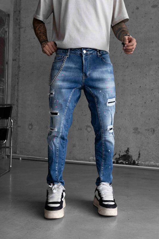 Lux Denim Blue Jeans von Black Island – Baggy Fit Herrenjeans in klassischem Blau, GMILANO Basel