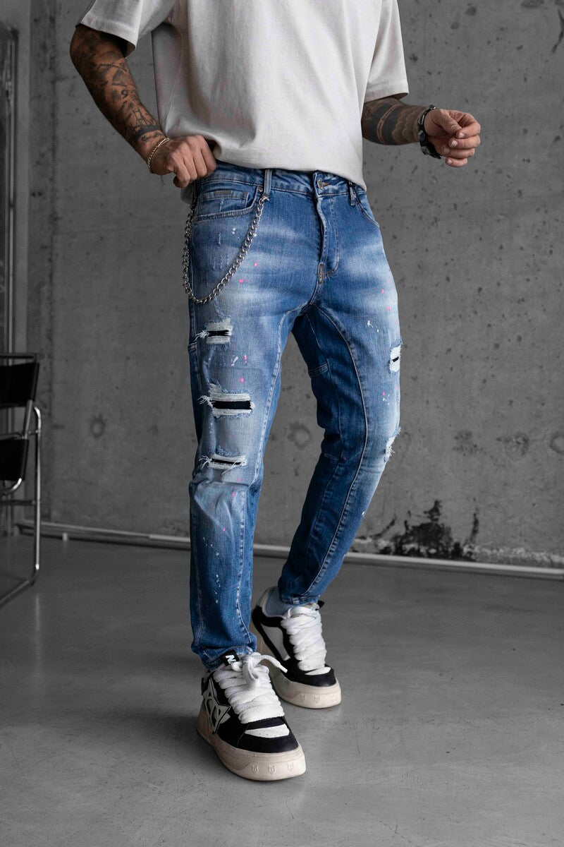 Lux Denim Blue Jeans von Black Island – Baggy Fit Herrenjeans in klassischem Blau, GMILANO Basel