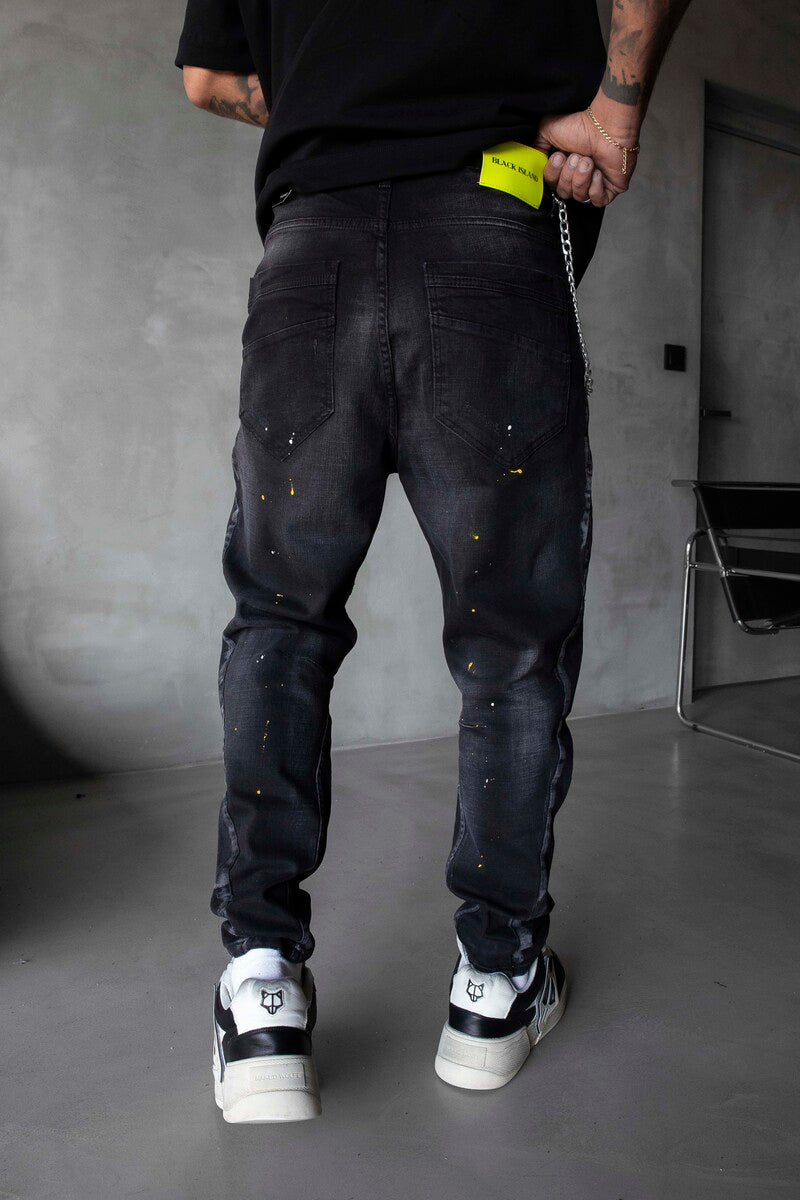 Black Island Lux Denim Black Jeans 17049