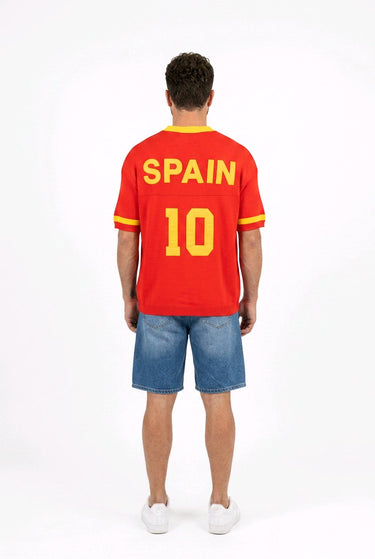 IKAO España World Cup T-Shirt – Detailansicht spanisches Design, limitierte Edition | GMILANO Fashion Basel