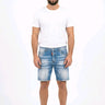 G2FIRENZE Short Jeans Mod.Crystal – Herren Denim-Shorts mit Crystal-Waschung, 97% Baumwolle, Made in Italy | GMILANO Fashion Basel