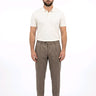 Cino Hose Taupe Made in Italy – 95% Polyester 5% Elastan, eleganter Cino-Schnitt, Grössen S–XXL | GMILANO Basel