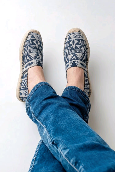 Espadrilles Made in Italy – White Blue