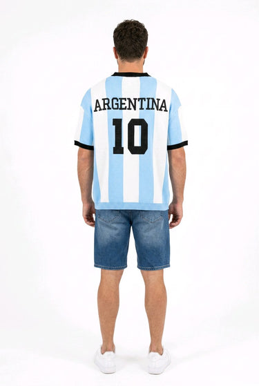 IKAO Argentina World Cup T-Shirt – Detailansicht argentinisches Design, limitierte Edition | GMILANO Fashion Basel