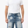Baggy Jeans Shorts Made in Italy | GMILANO Fashion Basel – Frontansicht