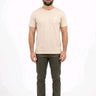 G2FIRENZE T-Shirt Logo-Plakette Crema – 50% Cotton 50% Modal, Regular Fit, Made in Italy | GMILANO Fashion Basel